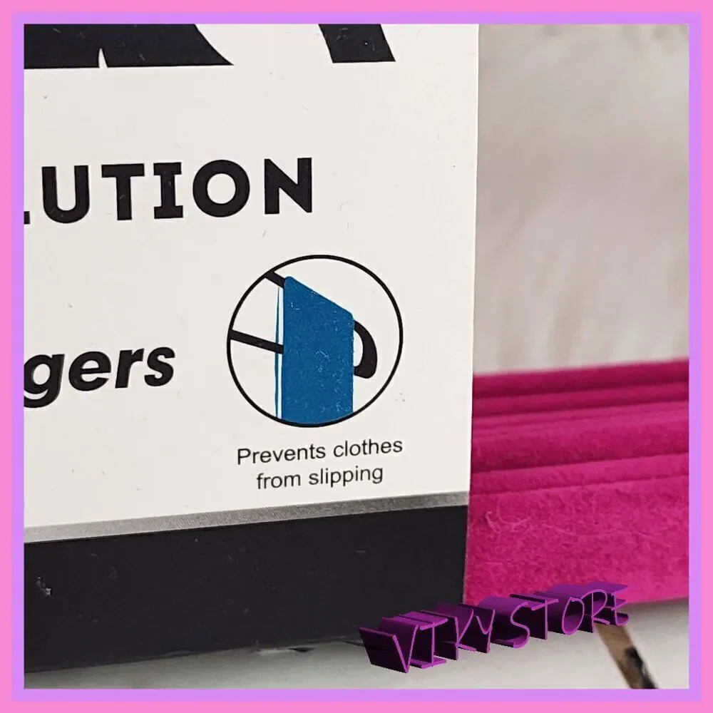 💕 NWT Velvet Hanger Fuchsia Non-slip Storage Solution 10 Pack #7136 💕
